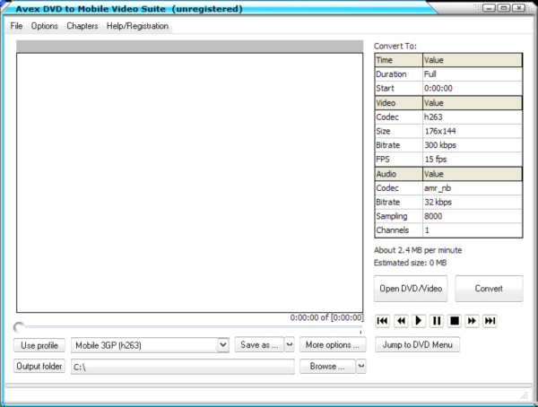 Avex DVD to Mobile Video Suite