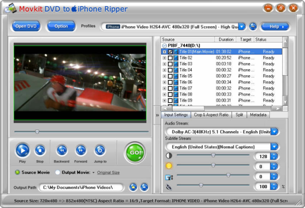 Movkit DVD to iPhone Ripper