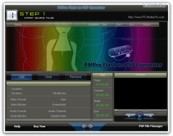 PMPro Flash to PSP Converter