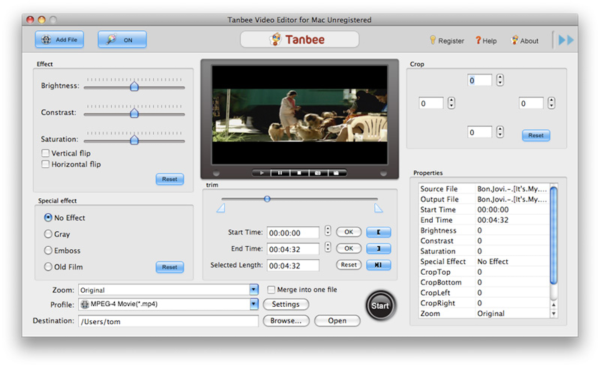 Tanbee Video Editor for Mac