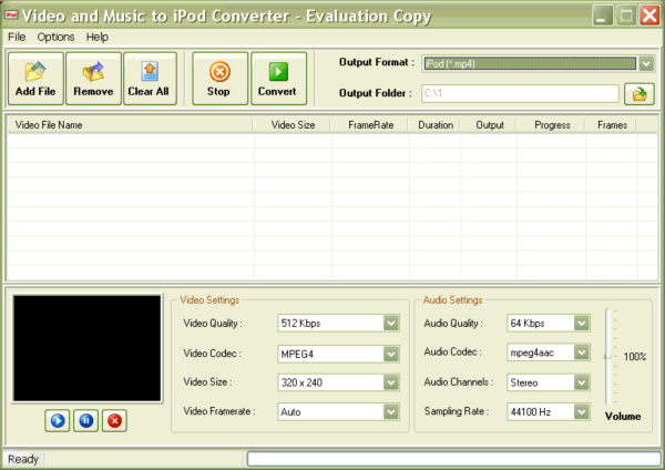 Video and Music to iPod Converter