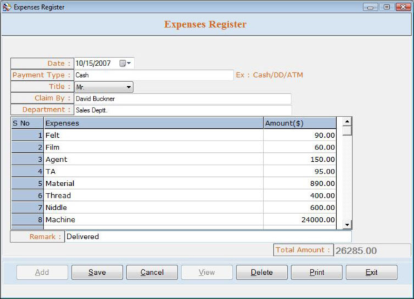 Electrical invoicing tool