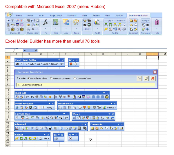 Model Builder for Excel