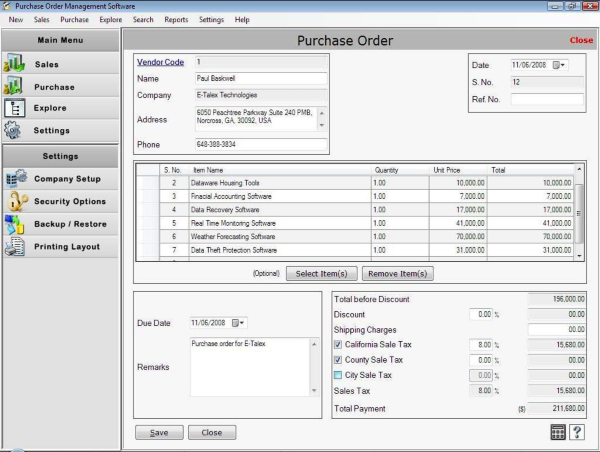Purchase Order Tracking Software