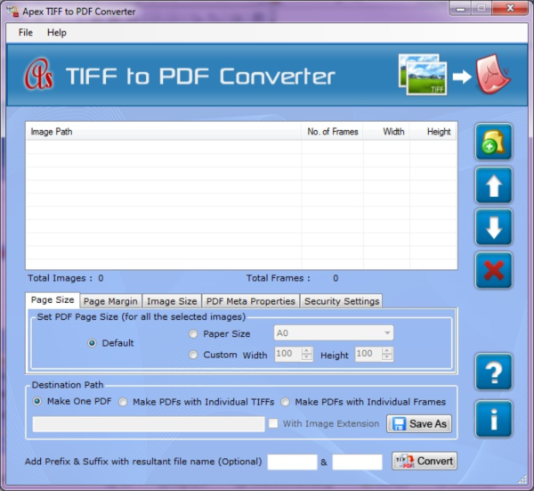 Apexsofts TIFF to PDF Converter