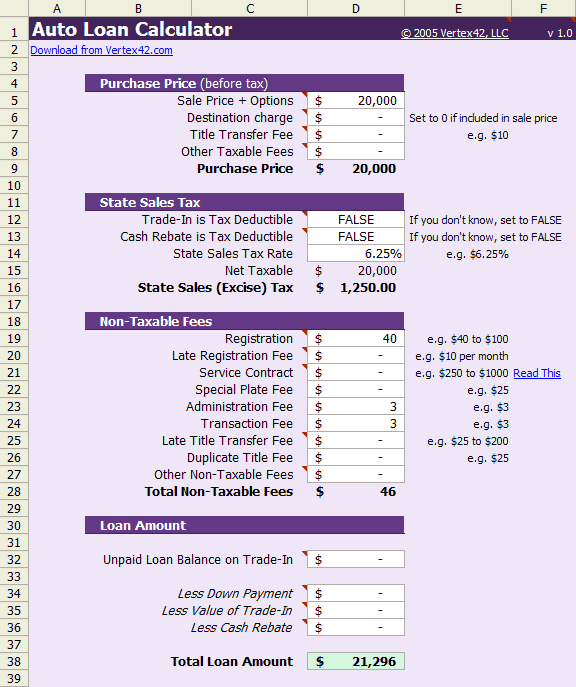 Auto Loan Calculator