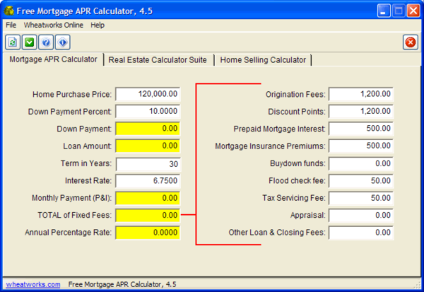 Free Mortgage APR Calculator