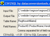 DataConversionTools.com CSVtoSQL Converter