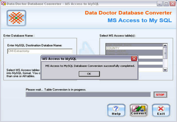 Access Database to MySQL Conversion Tool