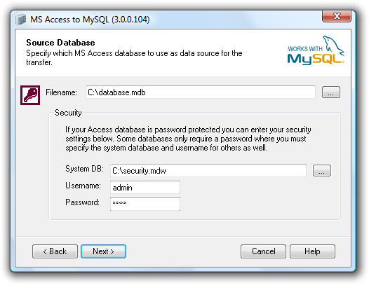 Access To MySQL