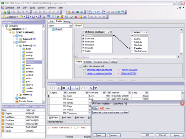 EMS SQL Query 2005 for DB2