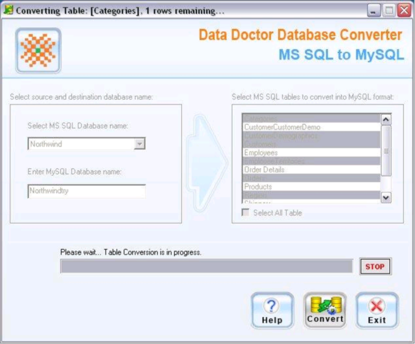 Microsoft SQL To MySQL Converter
