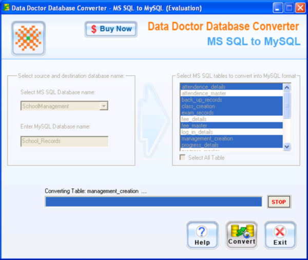 Migrate MS SQL To MySQL Database