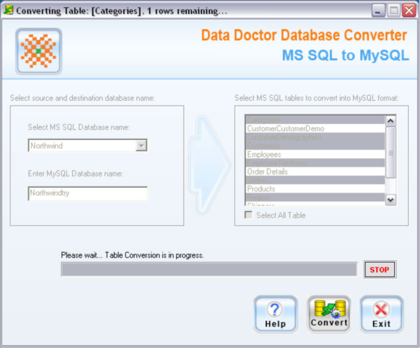MSSQL To MySQL Conversion Program