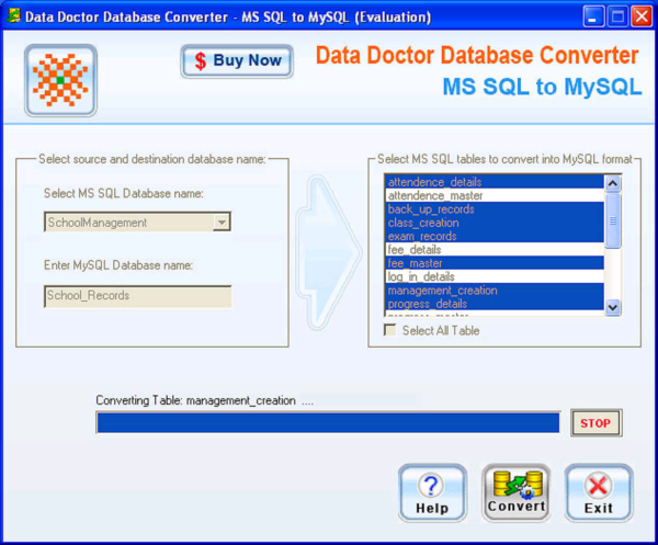 MSSQL to MySQL converter Tool
