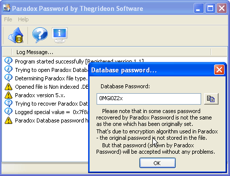 Paradox Password Recovery (TSPXP)