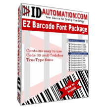 EZ Barcode Font Package