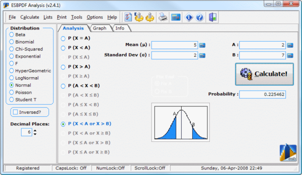 ESBPDF Analysis - Probability Software