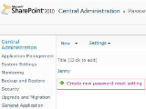 SharePoint Password Reset