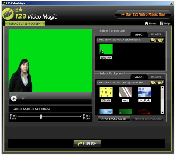 123VideoMagic Green Screen Software