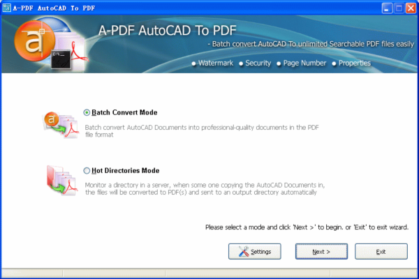 A-PDF AutoCAD to PDF
