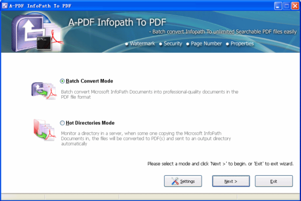 A-PDF InfoPath to PDF