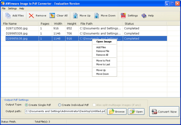 AWinware Images to PDF Converter