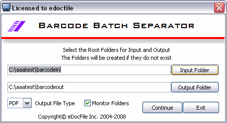 Barcode Batch Separator