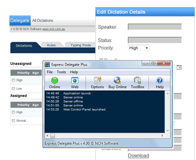 Express Delegate Dictation Transcription System