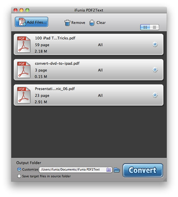 iFunia PDF2Text for Mac