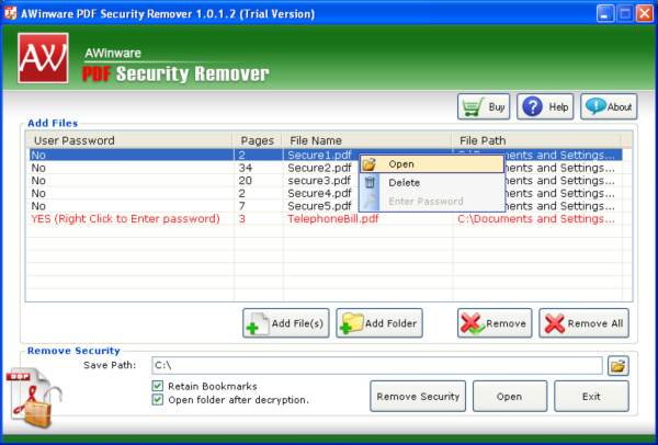 PDF Security Remover Software