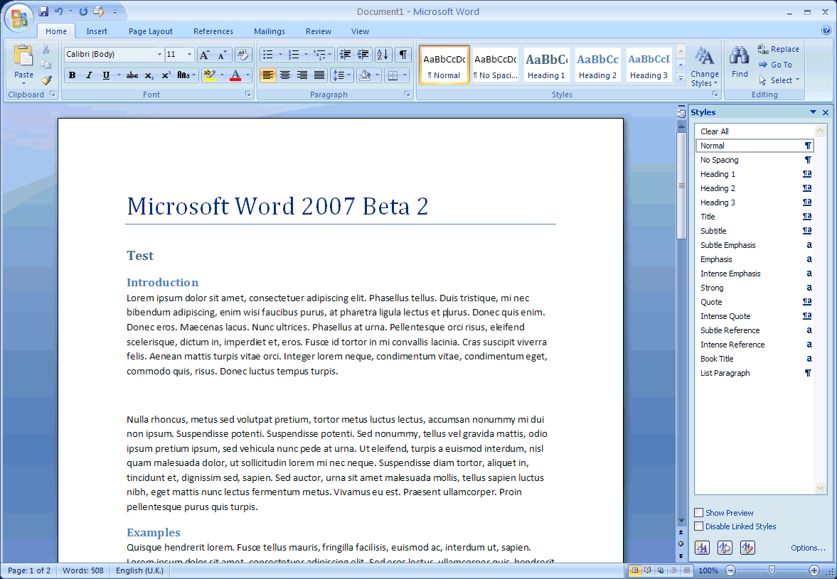 Microsoft Word Templates