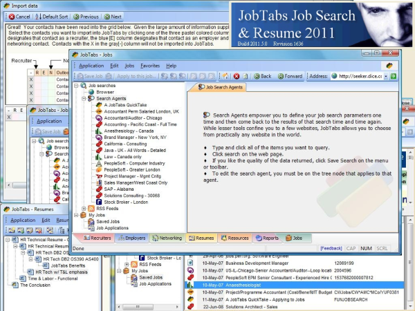 JobTabs Job Search and Resume 2011