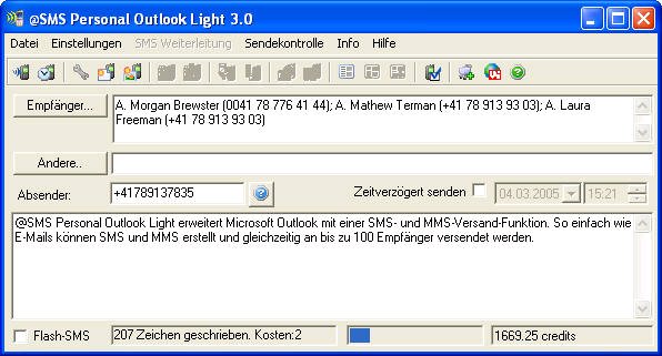 @SMS personal Outlook Light