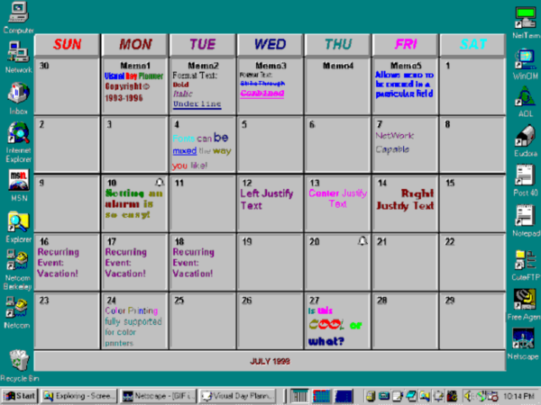 Visual Calendar Planner