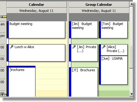 Outlook 2003 2 minutes after running the setup. Group Calendar. in