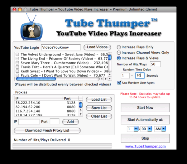 Tube Thumper - YouTube Views Increaser