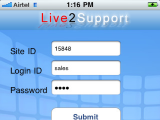 Live2Support Chat Application for iPhone iPod and iPad