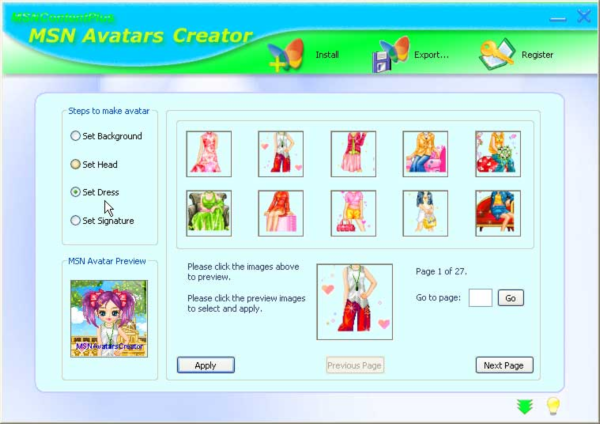 MSN Avatars Creator