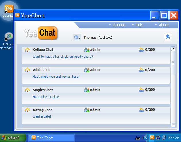 YeeChat Free Video Chat Room 2011 Screenshots