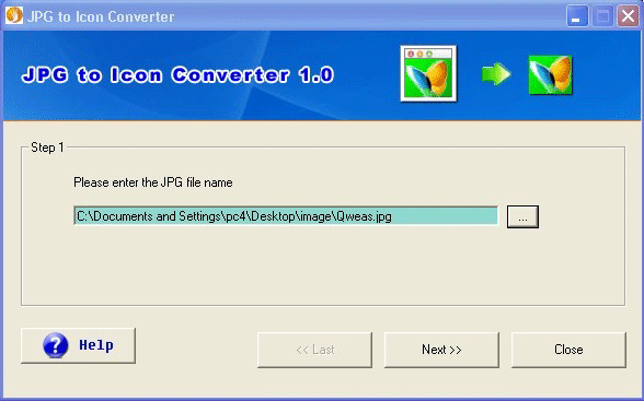 JPG to Icon Converter screenshot 1