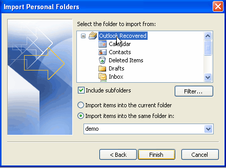 import pst file 05