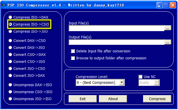 convert iso to cso 01