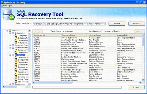 preview SQL items