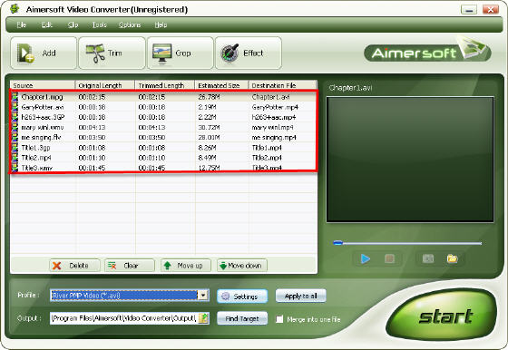 convert WMV 3GP MP4 FLV AVI MPEG to PMP Video