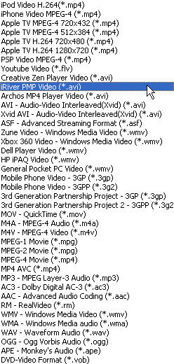 convert WMV 3GP MP4 FLV AVI MPEG to PMP Video