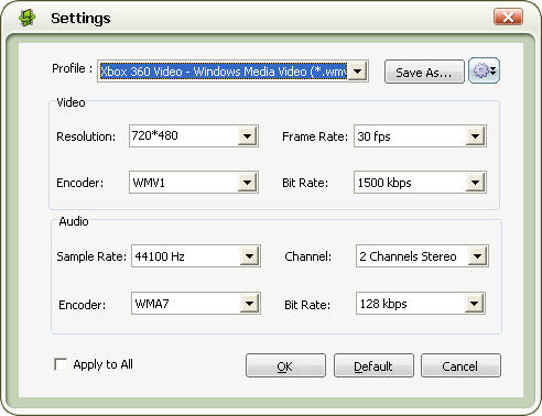 convert 3GP WMV MP4 FLV MPEG AVI to Xbox 360 Video