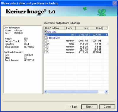 backup Computer in Windows with Keriver Image