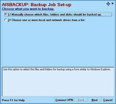 backup file or folder to cd