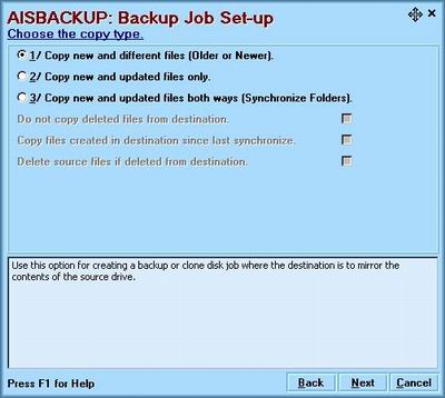 backup file or folder to cd